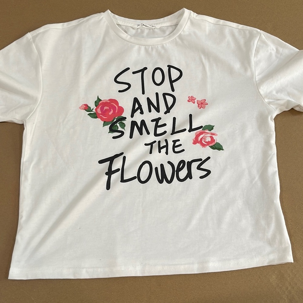 Girl white tee shirt